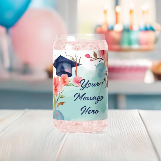 Waterverf Afstuderen viering Blikvorm Glas (Insitu (Baby Shower))