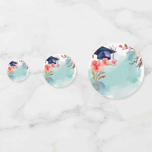 Waterverf Afstuderen viering Confetti (Achterkanten)