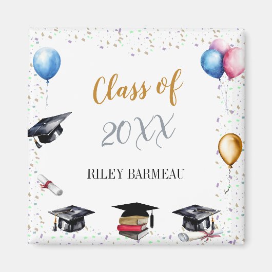 Waterverf Afstuderen viering Magneet (Voorkant)