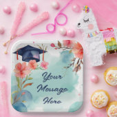 Waterverf Afstuderen viering Papieren Bordje (Feest)