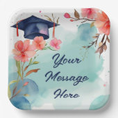 Waterverf Afstuderen viering Papieren Bordje (Voorkant)
