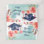 Waterverf Afstuderen viering Plaatskaartje (Buitenkant ongevouwen)