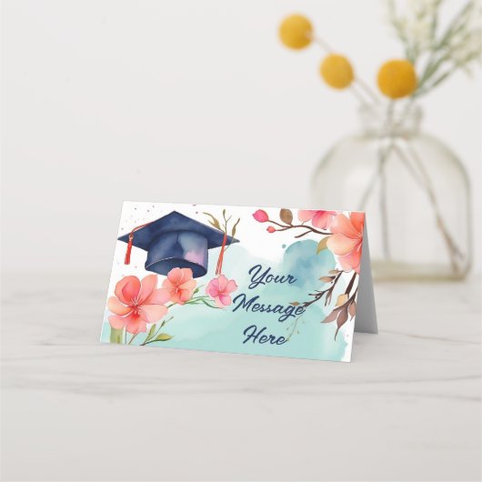 Waterverf Afstuderen viering Plaatskaartje (Achterkant)