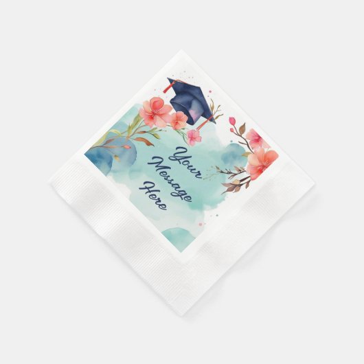 Waterverf Afstuderen viering Servet (Hoek)