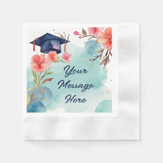 Waterverf Afstuderen viering Servet (Voorkant)