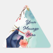 Waterverf Afstuderen viering Sticker (Voorkant)