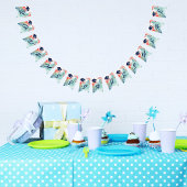 Waterverf Afstuderen viering Vlaggetjes