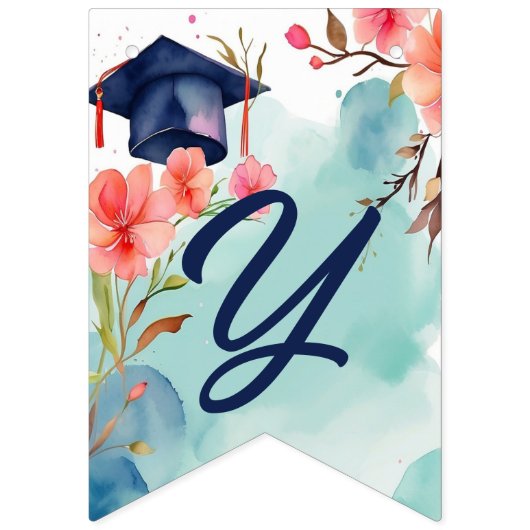 Waterverf Afstuderen viering Vlaggetjes (Eerste vlag)