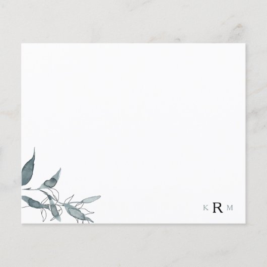 Waterverf Afvalmonogram eenvoudig (Voorkant)