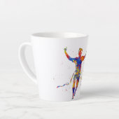 Waterverf afwerking lijnrunner latte mok (Linkerhoek)