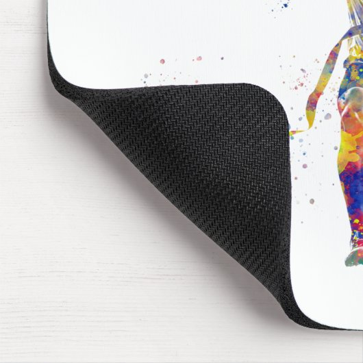 Waterverf afwerking lijnrunner muismat (Hoek)