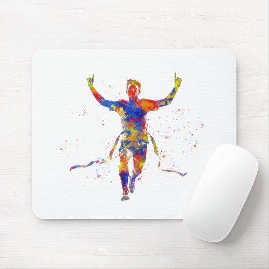 Waterverf afwerking lijnrunner muismat (Met muis)