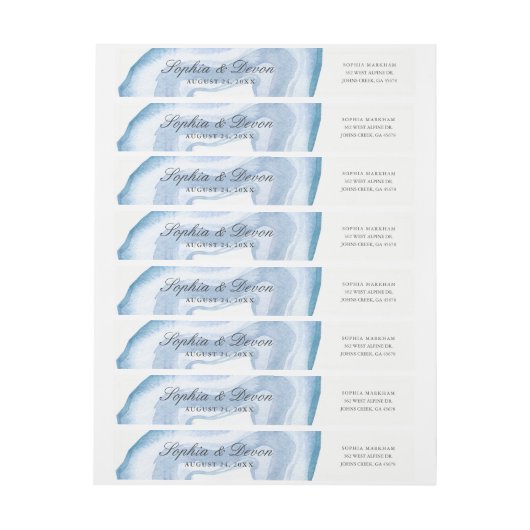 Waterverf Agaat | Blauw | (Vel)