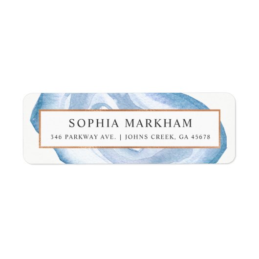 Waterverf Agaat | Blauw | Etiket (Voorkant)