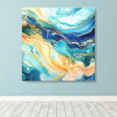 Waterverf Agaat Canvas Kunst (Insitu (Houten vloer))