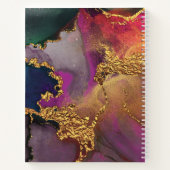 Waterverf Agaat Chic Glam Goud paarse Blauw Groen Notitieboek (Achterkant)