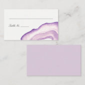 Waterverf Agaat Escort Place Cards | Lavendel Plaatskaartje (Voorkant / Achterkant)