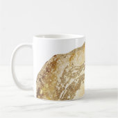 *~* Waterverf Agaat Geode Gold Glitter Rock Koffiemok (Links)