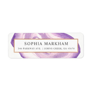 Waterverf Agaat   Lavendel   Etiket