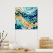 Waterverf Agaat Poster (Keuken)