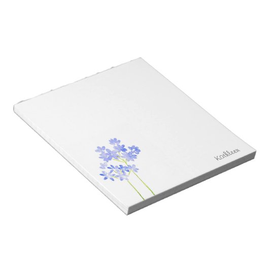 Waterverf Agapanthus Notitieblok (Schuin)