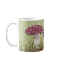 Waterverf Agaric-paddenstoelen Mok koffie