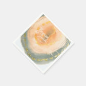 Waterverf Agate Coral Geodes Wedding Servet (Hoek)