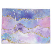 Waterverf Agate Gold Glitter Pink Paars Blue Groot Cadeauzakje (Achterkant)
