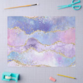 Waterverf Agate Gold Glitter Pink Paars Blue Tissuepapier (Craft)