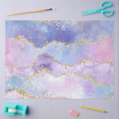 Waterverf Agate Gold Pink Paars Blauw Ontschafpagi Tissuepapier (Craft)