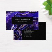 Waterverf Agate Modern Professional Paars Geode Visitekaartje (Bureau)