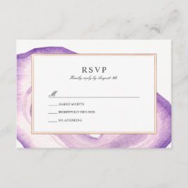 Waterverf Agate Slice RSVP-kaart | Lavendel RSVP Kaartje