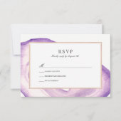 Waterverf Agate Slice RSVP-kaart | Lavendel RSVP Kaartje (Voorkant)