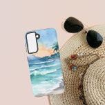 Waterverf AI Beach Afbeelding Samsung Galaxy Hoesje<br><div class="desc">Waterverf AI Beach Afbeelding Samsung Galaxy S21 Hoesje</div>