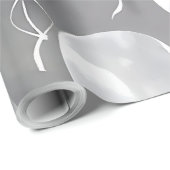 Waterverf AI Kunstballonnen Zilver Verpakkingsdocu Cadeaupapier (Rol Hoek)