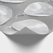 Waterverf AI Kunstballonnen Zilver Verpakkingsdocu Cadeaupapier (Hoek)