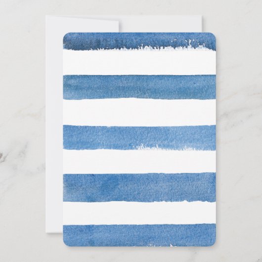 Waterverf Airplane Baby Boy Shower Invitation Kaart (Achterkant)