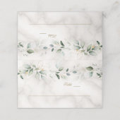 Waterverf Airy Greenery Marble Table Number Plaatskaartje (Buitenkant ongevouwen)