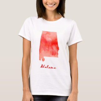 Waterverf Alabama Verenigde Staten T-shirt