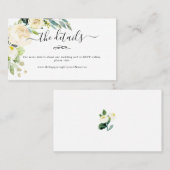 Waterverf - Alabaster Flowers Weddenschap - Gegeve Visitekaartje (Voorkant / Achterkant)