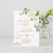 Waterverf Alabaster Rozen Brunch Bubble Kaart (Staand voorkant)