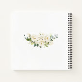 Waterverf Alabaster Rozen Elegante bruiloft Notitieboek (Achterkant)