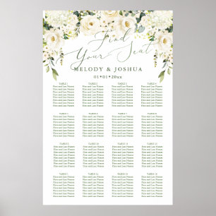 Waterverf Alabaster Rozen Poster