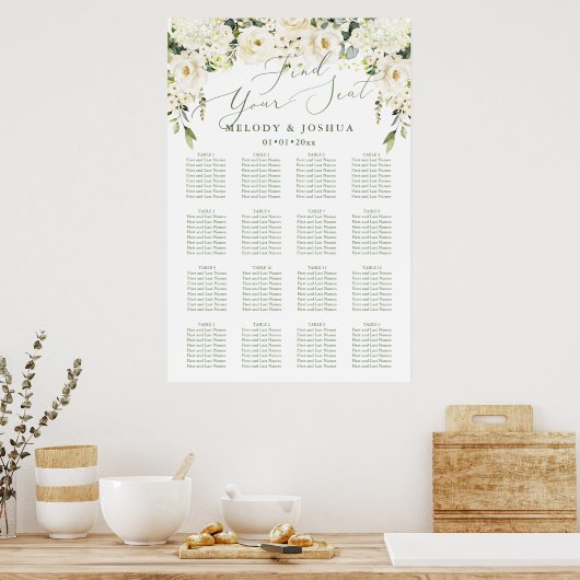 Waterverf Alabaster Rozen Poster (Keuken)