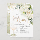 Waterverf Alabasterrozen Brunch Bruisend Kaart (Voorkant / Achterkant)