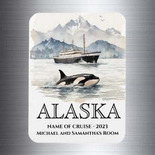 Waterverf Alaska Cruise Cruising Orca Magneet