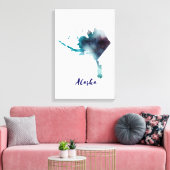 Waterverf Alaska Verenigde Staten Canvas Afdruk (Insitu (Woonkamer))