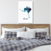 Waterverf Alaska Verenigde Staten Canvas Afdruk (Insitu (Slaapkamer))