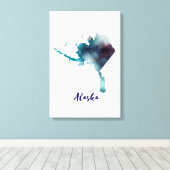 Waterverf Alaska Verenigde Staten Canvas Afdruk (Insitu (Houten vloer))
