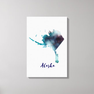 Waterverf Alaska Verenigde Staten Canvas Afdruk